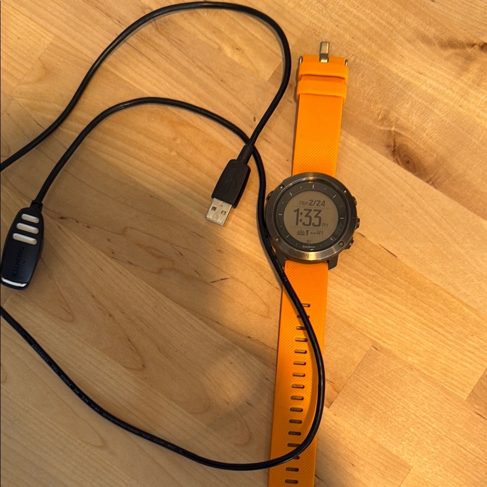 Suunto Orange Sport Watch Rugged Design